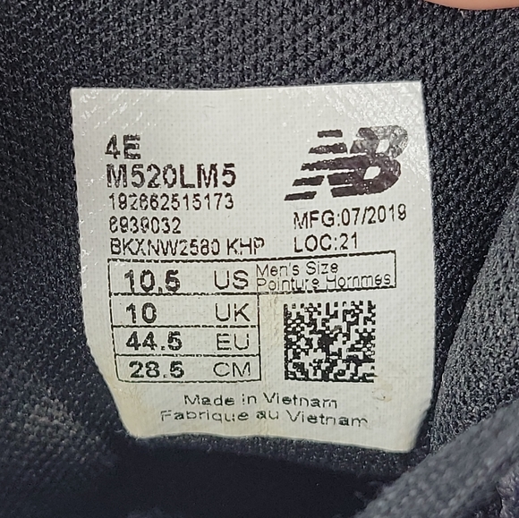 New Balance 520 Comfort Ride Shoes Mens Size 10.5 Extra Wide Sneakers M520LM5 - Picture 6 of 12